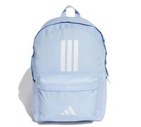 adidas Unisex Classic Three Stripes Backpack Back to School, Glow Blue/White, One Size