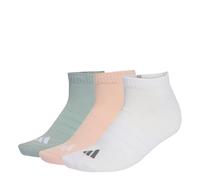 adidas Unisex CUSHIONED ESSENTIALS LOW CUT SOCKS 3 PAIR PACK, blush pink/white/Wonder Sage, 5-6 Years