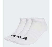 adidas Unisex Cushioned Essentials Low Cut Socks 3 Pair Pack, white/white/black, 45-48