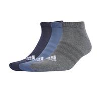 adidas Unisex Cushioned Low-Cut Socks 3 Pairs, legend ink/preloved ink/dark grey heather, 4.5-6