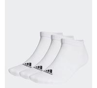 adidas Unisex Cushioned Low-Cut Socks 3 Pairs, White/Black, 6.5-8