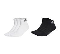 adidas Unisex Cushioned Sportswear 3 Pairs Knöchelsocken, White/Black & Unisex Cushioned Sportswear 3 Pairs Knöchelsocken, Black/White