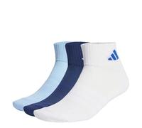 adidas Unisex CUSHIONED SPORTSWEAR ANKLE SOCKS 3 PAIR PACK, dark blue/white/glow blue, 45-48