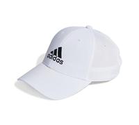 Adidas Unisex Embroidered Logo Lightweight Baseball Cap, White/Black, M