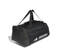 adidas Unisex Essentials 3-Stripes Duffel Bag, Black/White, S