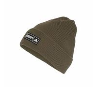 ESSENTIALS LABEL BEANIE MIT UMSCHLAG Olive Strata / White XXS/XS