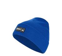 adidas Unisex Essentials Label Beanie Cuffed Hat, Team royal Blue/White, XXS-XS