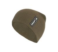 adidas Unisex Essentials Label Beanie Hat, Olive strata/White, L-XL