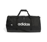 adidas Unisex Essentials Linear Duffel Bag, Black/Black/White, L