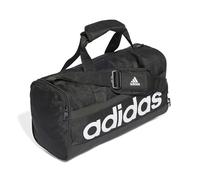 adidas Unisex Essentials Linear Duffel Bag, Black / White, XS