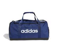 adidas Unisex Essentials Linear Duffel Bag, Dark Blue/White, M