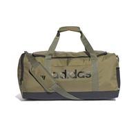 adidas Unisex Essentials Linear Duffel Bag Duffel Bag, Olive strata/Black, M