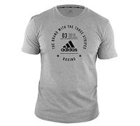 adidas Unisex Fællesskabslinje T shirt, Grau/Schwarz, XS EU