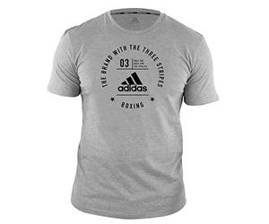 adidas Unisex Fællesskabslinje T shirt, Grau/Schwarz, XS EU
