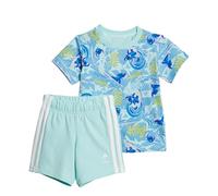 adidas Unisex Kids DISNEY LILO & STITCH T-SHIRT-SET Semi Flash Aqua/Multicolor 92