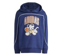 adidas Unisex Kids Disney Mickey Mouse Hooded Sweatshirt, Dark Blue/Pure Orange/Off White, 5-6 Years