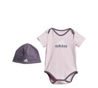 adidas Unisex Kids Essentials Big Logo Body und Beanie Kids Geschenkset Clear Pink/Shadow Violet 92