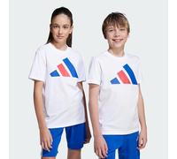 Adidas Unisex Kids Essentials Big Logo T-Shirt, White/royal Blue/red, 13-14 Years