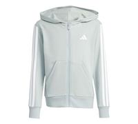 adidas Girl's Essentials Full Zip Hoodie, Wonder Sage/White, 7-8 Years