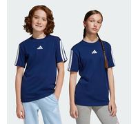 Adidas T‑Shirt Essentials 3 Stripes Unisex‑Kinder Dunkelblau/Weiß 11-12 Jahre