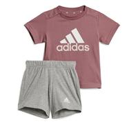 adidas Unisex Kids Essentials Organic Cotton T-Shirt and Shorts Set Preloved Crimson/White 98