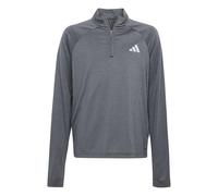 adidas Unisex Kids GOTO PZ 1/4 Zip Longsleeve Tee, Black/Grey Three/Reflective Silver, 11-12 Years
