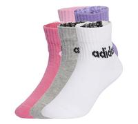 adidas Unisex Kids LINEAR KIDS ANKLE SOCKS 5pP, True Pink/Pink Fusion/Violet Fusion/Medium Grey Heather, 5-6 Years