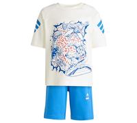 adidas Unisex Kids MARVEL AVENGERS T-SHIRT SET, off white/ray blue, 4-5 Years