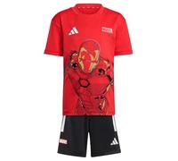 adidas Unisex Kids MARVEL IRON-MAN T-SHIRT-SET Pure Ruby/White 122