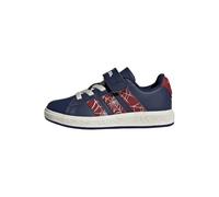 Klettschuh ADIDAS SPORTSWEAR "ADIDAS MARVEL SPIDER-MAN GRAND COURT", Mädchen, Gr. 38, dunkelblau, active maroon, sanftes weiß, Synthetik, Schuhe Klettschuh, für Kinder & Jugendliche (44903710-38) dunk