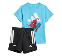 adidas Unisex Kids MARVEL SPIDER-MAN T-SHIRT-SET Bright Cyan/White 98