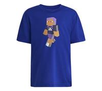 adidas Unisex Kids Minecraft Training T-Shirt, semi Lucid Blue, 7-8 Years