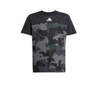adidas Unisex Kids Seasonal Essentials Camo Cotton T-Shirt Juniors, Black/White, 9-10 Years