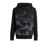 adidas Unisex Kids Seasonal Essentials Camo Fleece Hoodie Juniors, Black/White, 7-8 Years