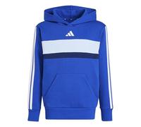 adidas Unisex Kinder SEASONAL ESSENTIALS TIBERIO 3 STRIPES FLEECE HOODIE, team royal blue/white/glow blue, 13-14 Years