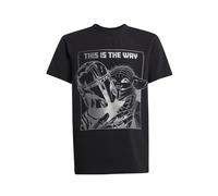 adidas Unisex Kids Star Wars Mandalorian Graphic T-Shirt Black/Iron Metallic 152