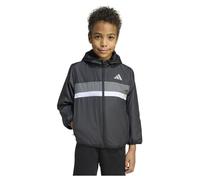 Windbreaker ADIDAS SPORTSWEAR "LK TIBERIO WB", Kinder, Gr. 116, weiß (schwarz, grau four, weiß), Obermaterial: 100% Polyester, Jacken (87218944-116) schwarz, grau four, weiß