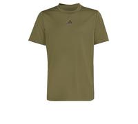 adidas Unisex Kids Train Essentials Logo Regular Fit T-Shirt Junior, Olive strata/Black, 11-12 Years