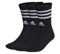 adidas Unisex Kinder 3-Stripes Cushioned Crew Socks 3 Pairs, Black/White, 2-3 Years