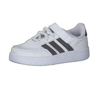 Adidas Unisex Kinder Breaknet Lifestyle Court Elastic Lace and Top Strap Shoes, Cloud White/core Black/core Black, 35 1/2 EU