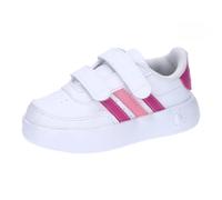 adidas Unisex Kinder Breaknet Lifestyle Court Elastic Lace and Top Strap Shoes, Cloud White/Lucid Fuchsia/Beam pink, 28 EU