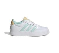 adidas Unisex Kinder Breaknet Lifestyle Court Lace Shoes, Cloud White/semi Flash Aqua/orange Tint, 28 EU