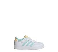adidas Unisex Kinder Breaknet Lifestyle Court Lace Shoes, Cloud White/semi Flash Aqua/orange Tint, 30 EU