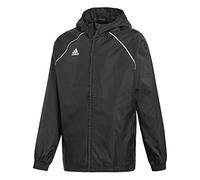 adidas Unisex Kinder Core18 Rn Jkt Y Regenjacke, Schwarz/Weiß, 140 EU