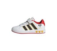 adidas Unisex Kinder Disney Mickey Mouse Grand Court Shoes Kids, Cloud White/Core Black/Bold Gold, 39 1/3 EU