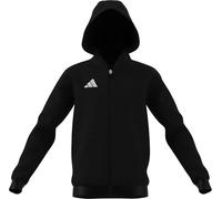 adidas Unisex Kinder Entrada26 Full Zip Hoodie Kids Sweatshirt, Black/White, 11-12 Years