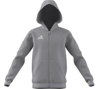 adidas Unisex Kinder Entrada26 Full Zip Hoodie Kids Sweatshirt, Team Light Grey/White, 5-6 Years