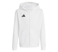 adidas Unisex Kinder Entrada26 Full Zip Hoodie Kids Sweatshirt, White/Black, 9-10 Years