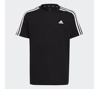 Adidas Unisex Kinder Essentials 3-Stripes Cotton Tee, Black/White, 7-8 Years