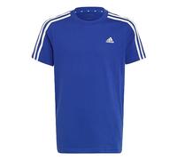 adidas Unisex Kinder Essentials 3-Stripes Cotton Tee, Blue/White, 7-8 Years
